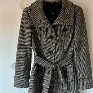 Wool herringbone coat